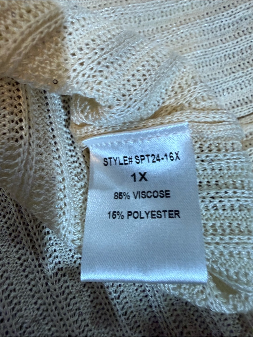 Sleeveless Ribbed Knit Tank - Cream - Picture 3 of 5